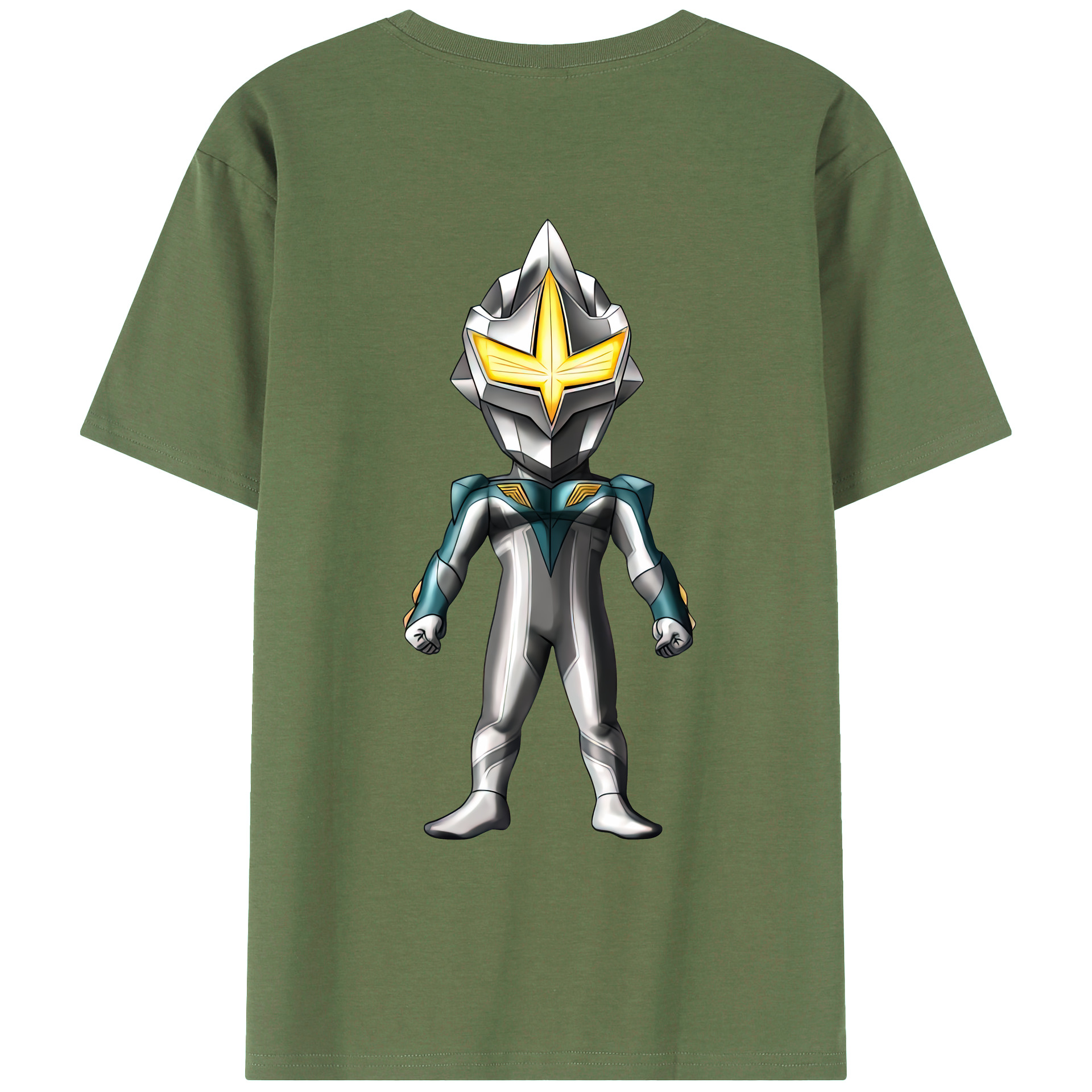 （画像用） ウルトラマン Ultraman 綿100％ メンズ半袖Tシャツ（バックプリント） 通気性